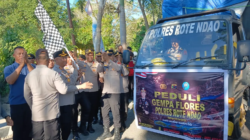 6 Hari Penggalangan, Polres Rote Ndao Berangkatkan Bantuan untuk Warga Flores