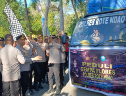 6 Hari Penggalangan, Polres Rote Ndao Berangkatkan Bantuan untuk Warga Flores