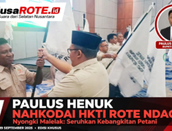 Paulus Henuk Nakhodai HKTI Rote Ndao, Nyongki Malelak Serukan Kebangkitan Petani