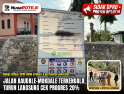 DPRD Rote Ndao Inspeksi Jalan Baudale-Mokdale Rp 1,07 M