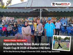Kapolres Rote Ndao Buka Usman Husin Cup III 2026 di Stadion CND Ba’a 